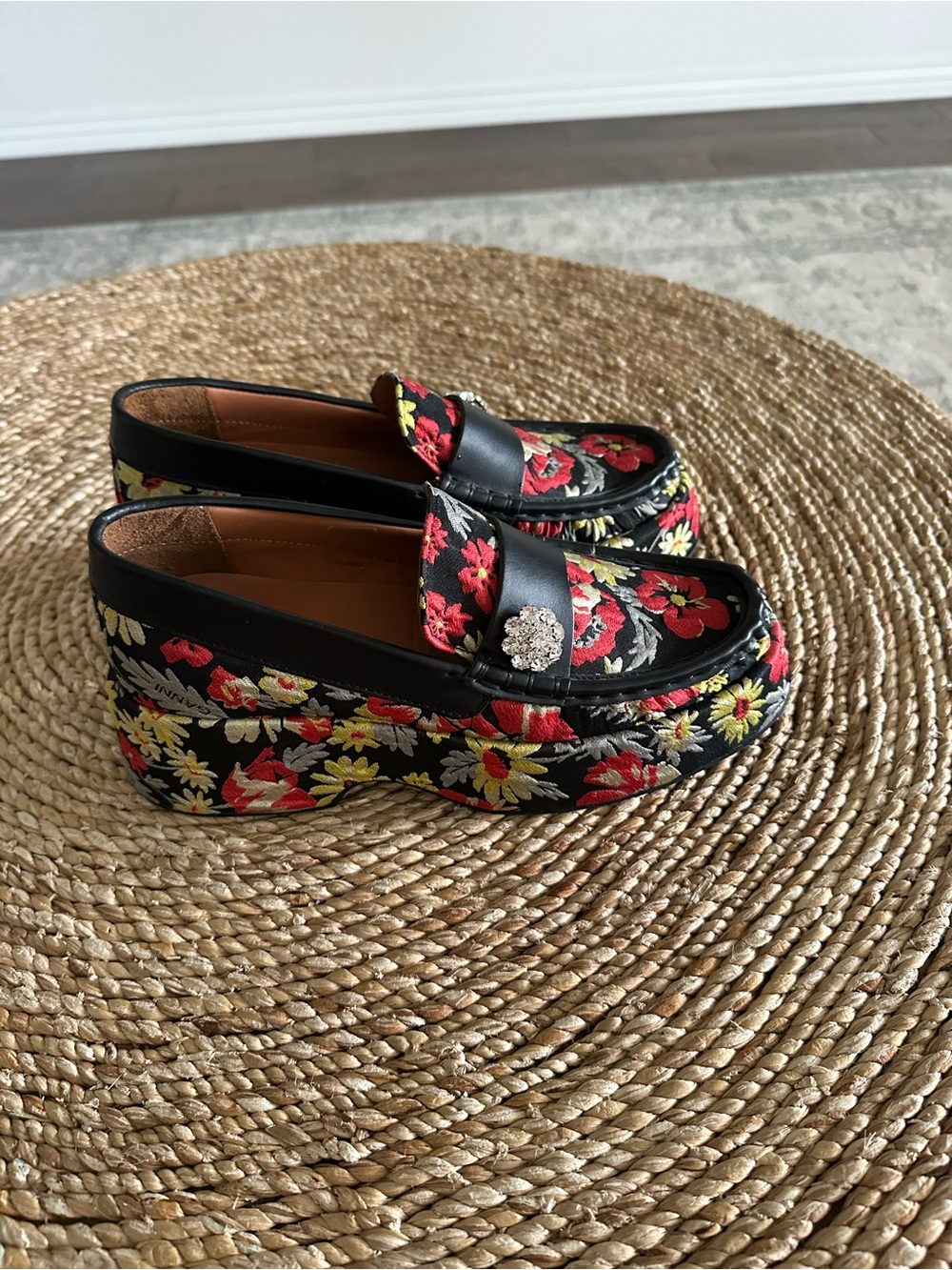 GANNI Retro Jewel Flatform Loafer size 39